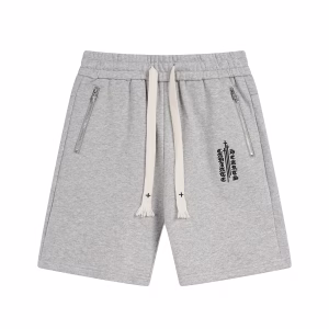 Chrome Hearts Grey Black Cross Patch Sweat Shorts