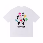 Chrome Hearts Multi Color Cross White T-Shirt