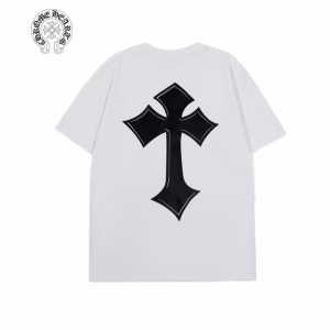Chrome Hearts White Black Cross Graphic Tee
