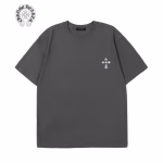 Chrome Hearts Grey Floral Cross Back Graphic Tee