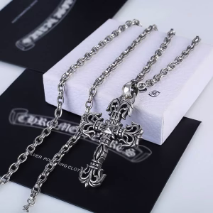 Chrome Hearts Ornate Cross Pendant Necklace