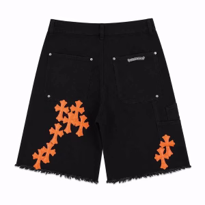 Chrome Hearts Cross Patch Denim Shorts