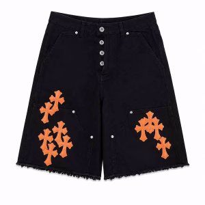 Chrome Hearts Cross Patch Denim Shorts