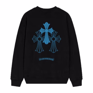 Chrome Hearts Blue Horseshoe Triple Cross Long Sleeve