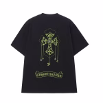 Chrome Hearts Black Green Gothic Cross T-Shirt