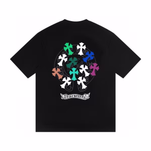 Chrome Hearts Multi Color Cross Black T-Shirt