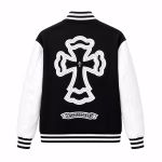 Chrome Hearts Horseshoe Logo Varsity Jacket (Black/White)