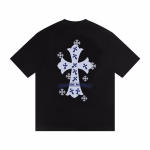 Chrome Hearts Blue Cross T-Shirt – Black