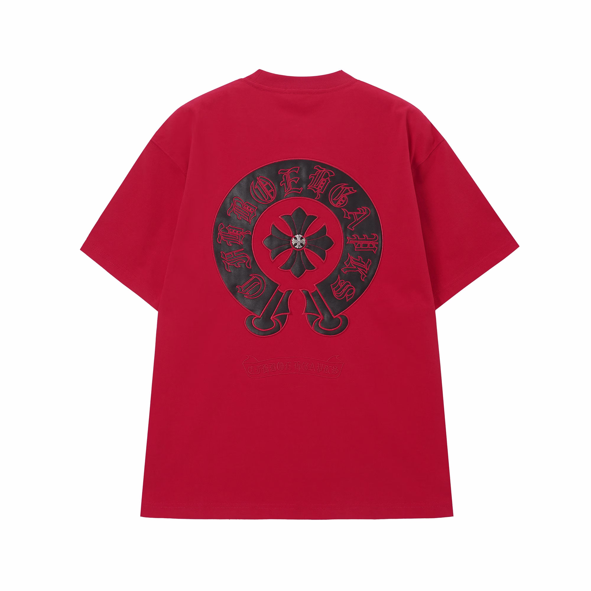 da8a728c Chrome Hearts Red Horseshoe Cross Logo T-Shirt Red