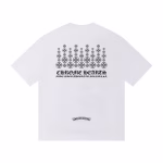 Chrome Hearts Floral Cross Grid Tee (White)