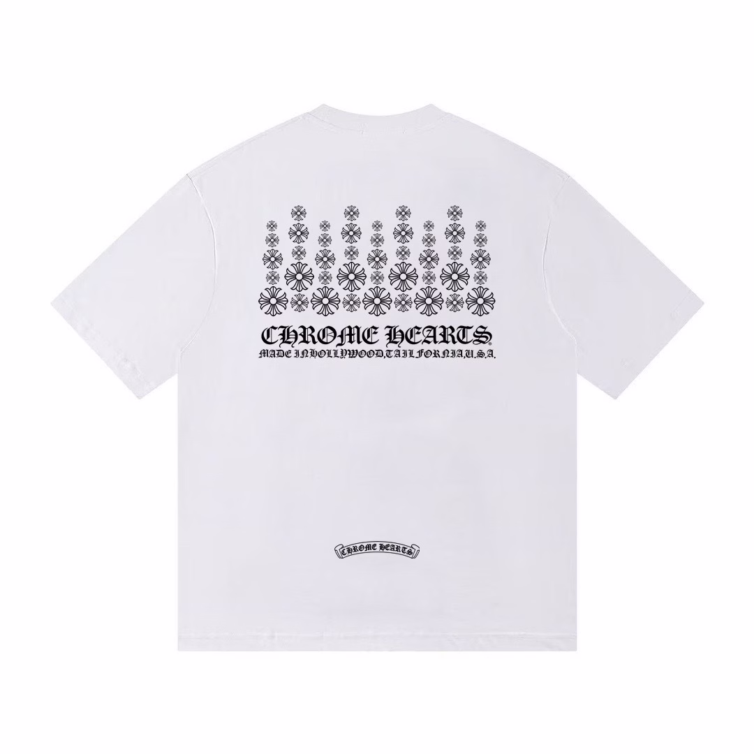 Chrome Hearts Floral Cross Grid Tee (White) Chrome Hearts Floral Cross Grid Tee (White)