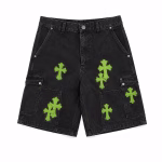 Chrome Hearts Camo Neon Cross Cargo Shorts
