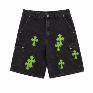 Chrome Hearts Camo Neon Cross Cargo Shorts