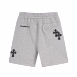 Chrome Hearts Grey Black Cross Patch Sweat Shorts