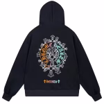 Chrome Hearts Neon Horseshoe Hoodie Black
