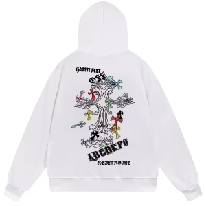 Chrome Hearts Artistic Cross Hoodie White