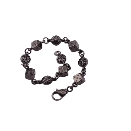 Chrome Hearts Dice & Floral Link Bracelet Chrome Hearts Dice & Floral Link Bracelet