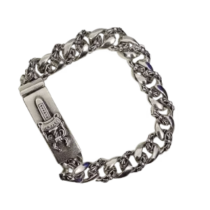 Chrome Hearts Dagger ID Cuban Link Bracelet