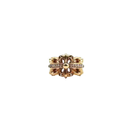 Chrome Hearts Gold Diamond Cross Ring