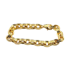 Chrome Hearts Gold Engraved Link Bracelet