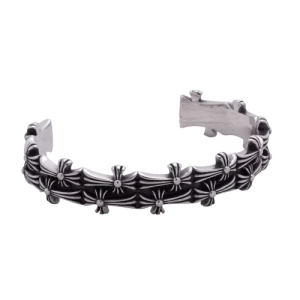 Chrome Hearts Multi Cross Open Cuff Bracelet