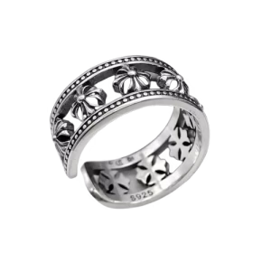 Chrome Hearts Wide Cross Wrap Ring