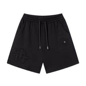 Chrome Hearts Black Triple Cross Sweat Shorts