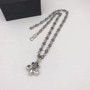 Chrome Hearts Fleur-de-Lis Flower Chain Necklace
