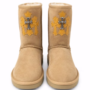 Chrome Hearts Brown Triple Cross UGG Boots