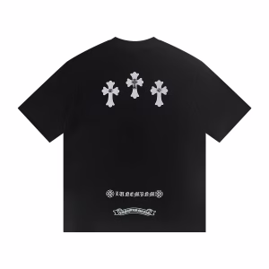 Chrome Hearts Triple Cross Patch Black T-Shirt