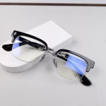 Chrome Hearts Clubmaster Black Silver Glasses