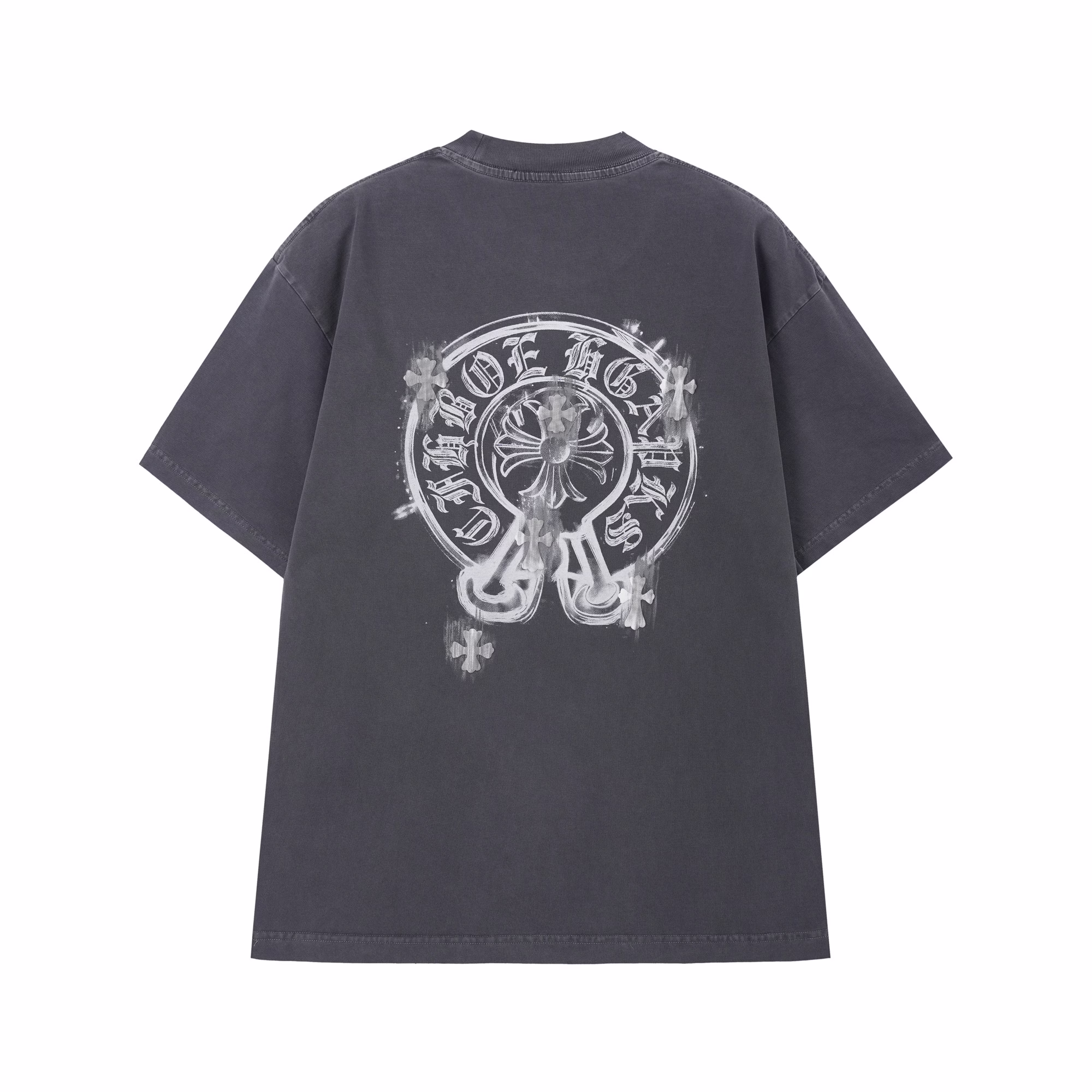 1739ad50 Chrome Hearts Washed Charcoal Horseshoe Graphic T-Shirt