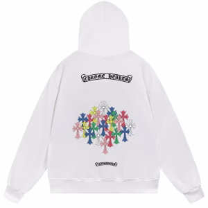 Chrome Hearts Rainbow Cross White Hoodie