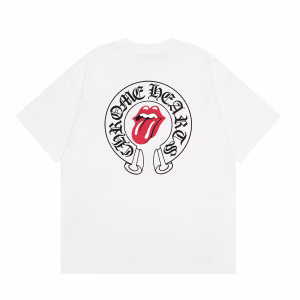 Chrome Hearts Red Tongue Horseshoe T-Shirt