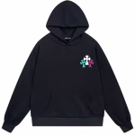 Chrome Hearts Multicolor Cross Logo Black Hoodie