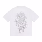 Chrome Hearts Crystal Multi Cross White T-Shirt