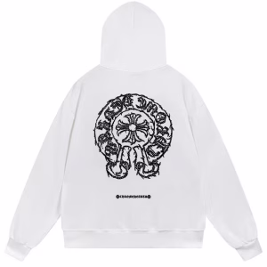 Chrome Hearts Horseshoe White Hoodie