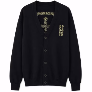 Chrome Hearts Black Logo Knit Cardigan