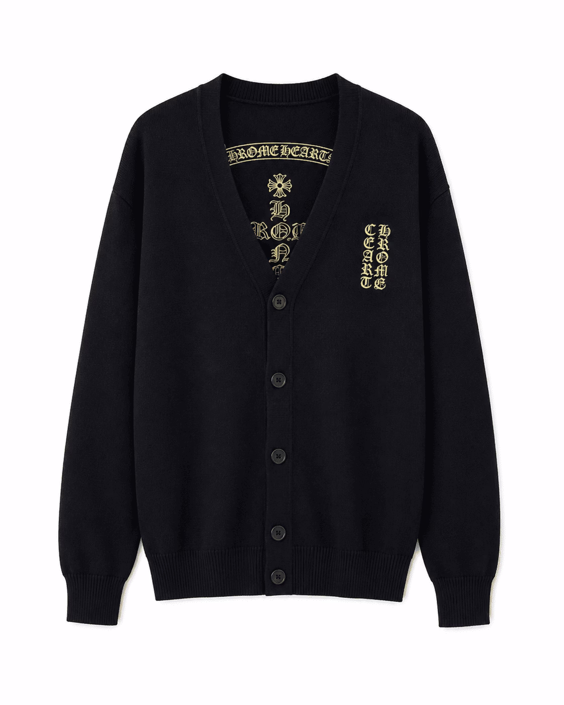 Chrome Hearts Black Logo Knit Cardigan Chrome Hearts Black Logo Knit Cardigan