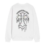 Chrome Hearts Dripping Cross Long Sleeve White