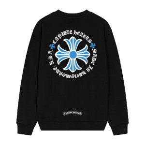 Chrome Hearts Blue Cross Long Sleeve Shirt Black