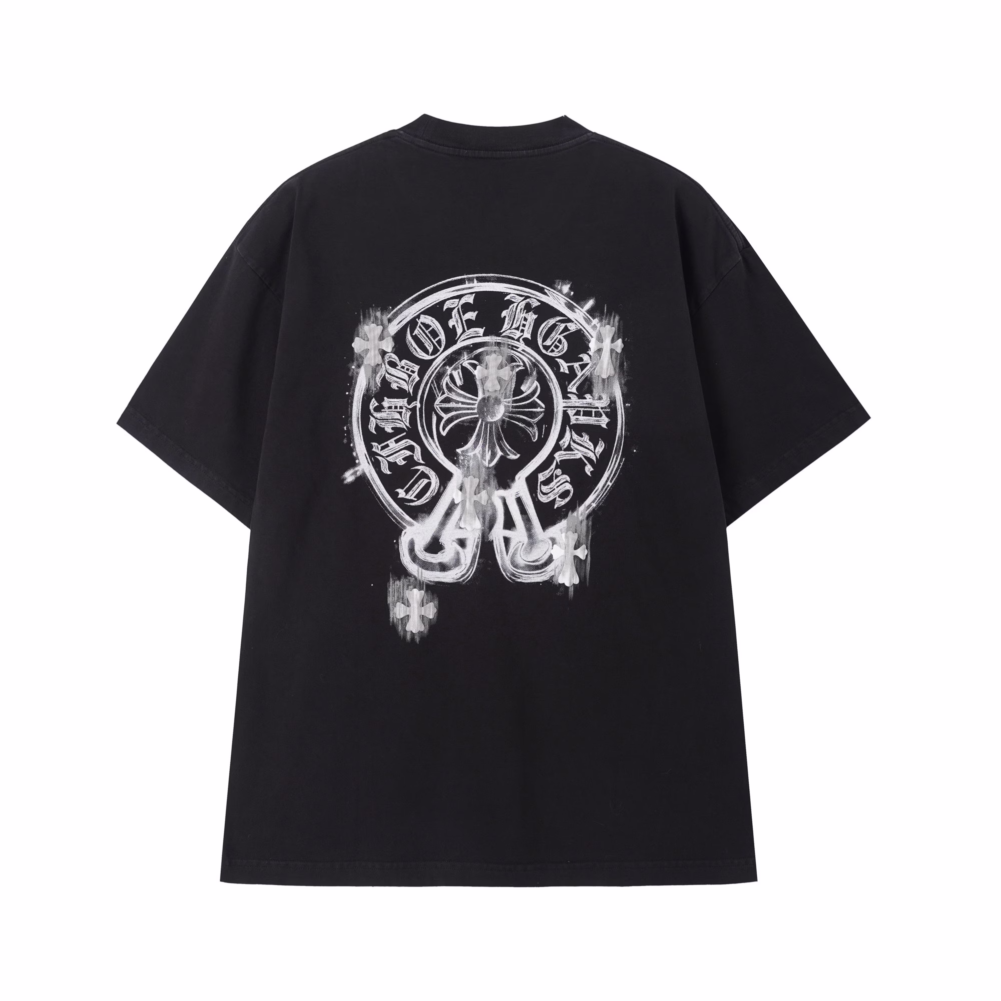 53b74e51 Chrome Hearts Horseshoe Spray Paint Graphic T Shirt
