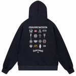 Chrome Hearts Multi Logo Graphic Black Hoodie