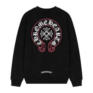 Chrome Hearts Horseshoe Floral Logo Long Sleeve Black