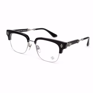 Chrome Hearts Clubmaster Black Silver Glasses