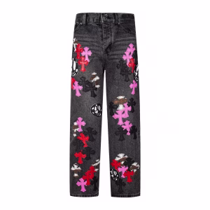 Chrome Hearts Cross Patch Skull Jeans