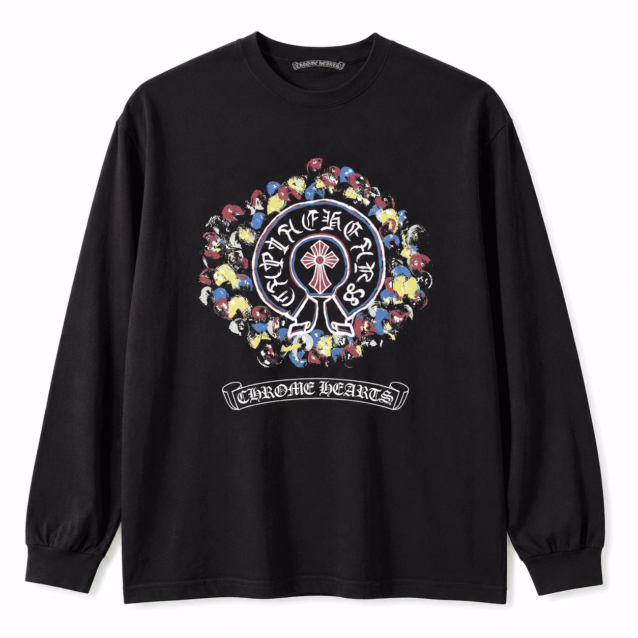 Chrome Hearts Multicolor Horseshoe Cross Long Sleeve Chrome Hearts Multicolor Horseshoe Cross Long Sleeve