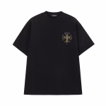 Chrome Hearts Black Cemetery Cross Logo T-Shirt