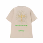 Chrome Hearts Green Cemetery Cross Logo T-Shirt