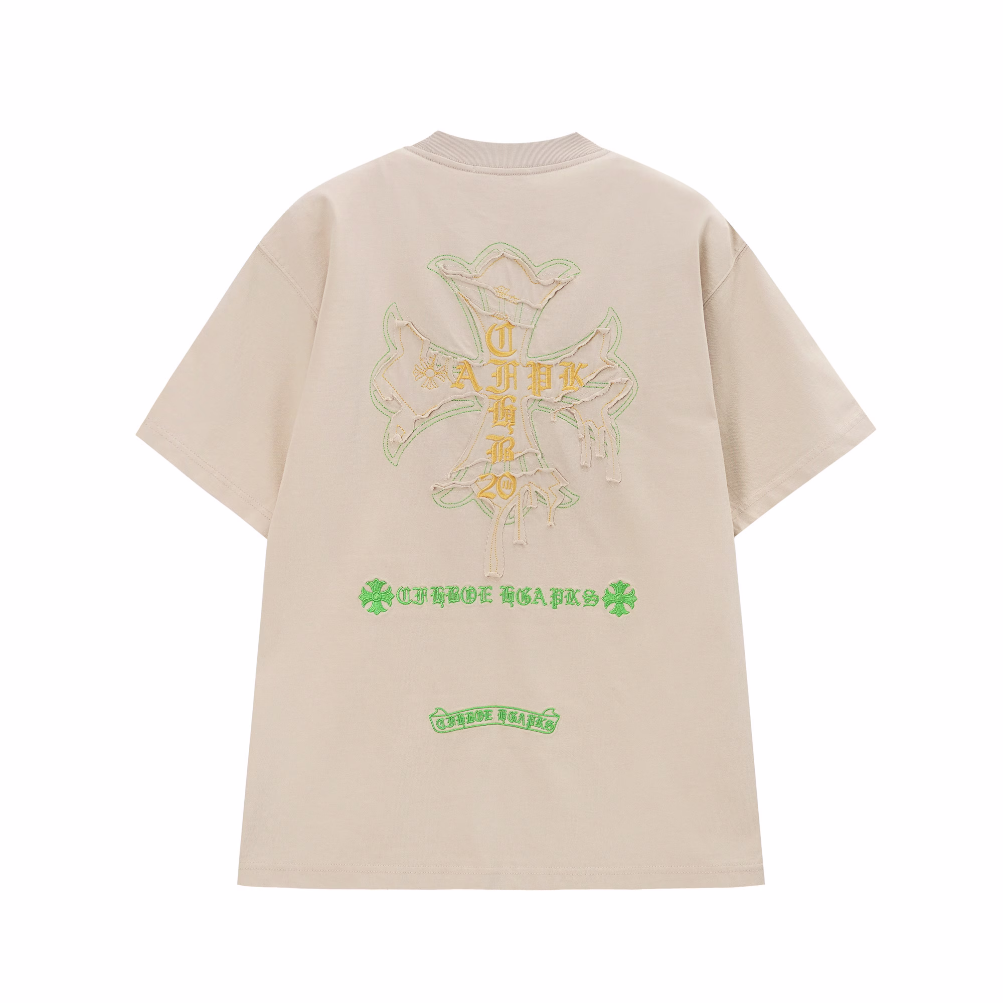 9325ae59 Chrome Hearts Green Cemetery Cross Logo T-Shirt
